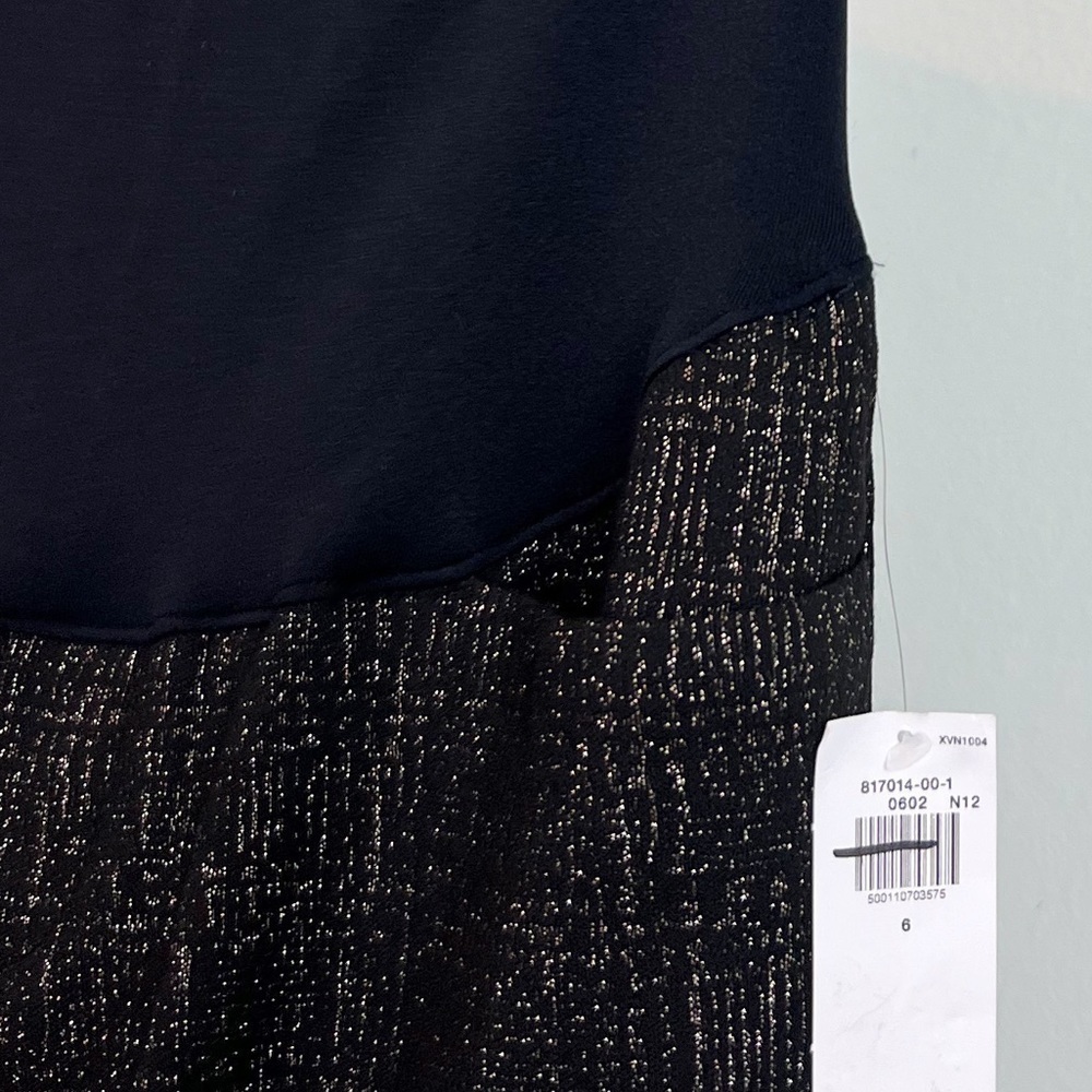 NWT Old Navy Maternity Full Panel Pixie Skinny Pants Black/Gold - Picture 6 of 7